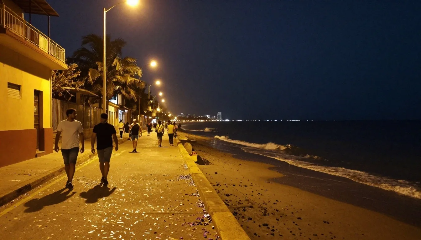 Cierre nocturno del Carnaval de Veracruz frente al mar