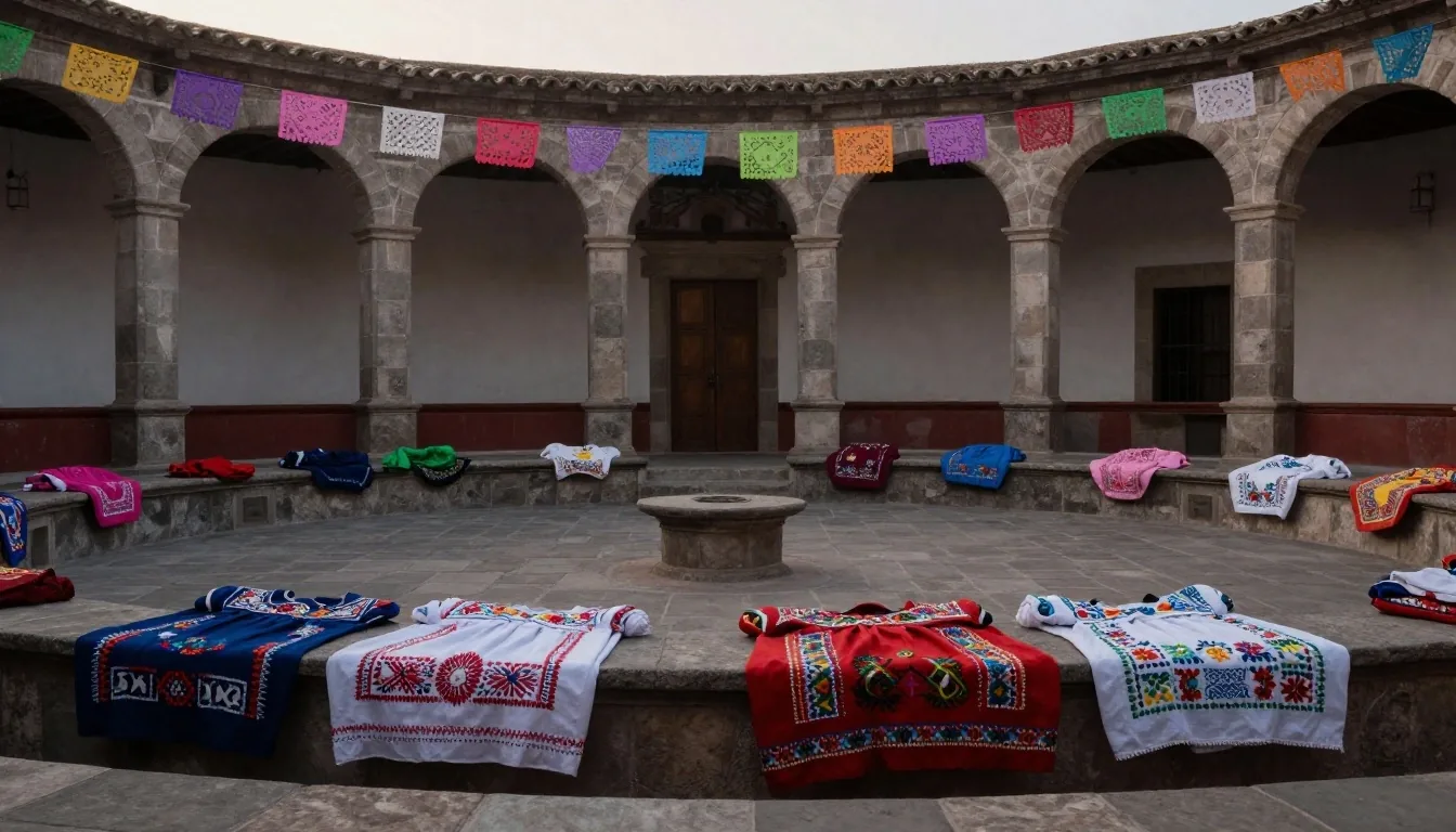 Bailarinas de la Guelaguetza en el Cerro del Fortín en Oaxaca