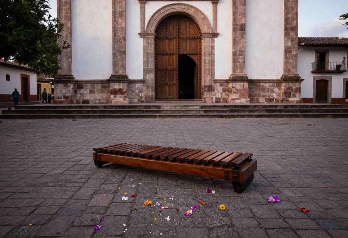 Fiesta patronal con músicos tradicionales en Chiapas