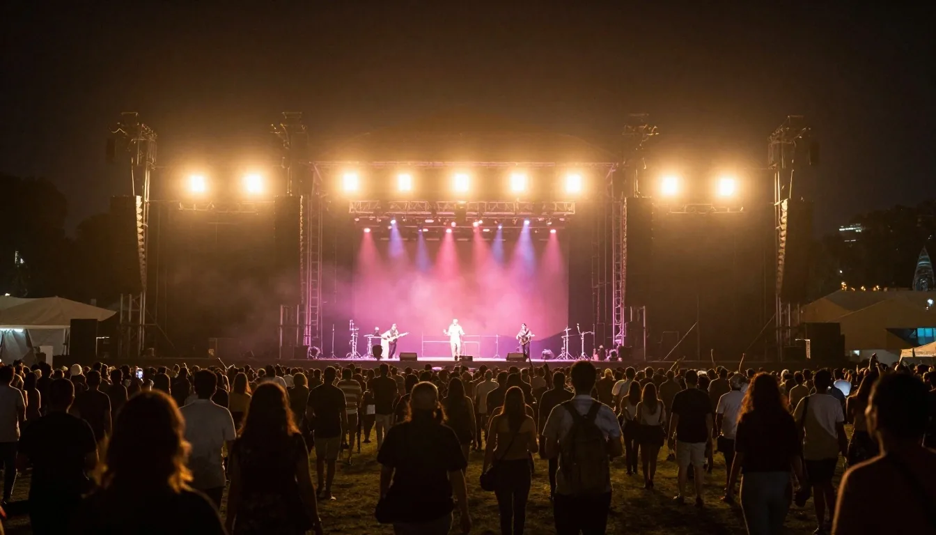 Cierre nocturno del escenario de Flow Fest con multitud